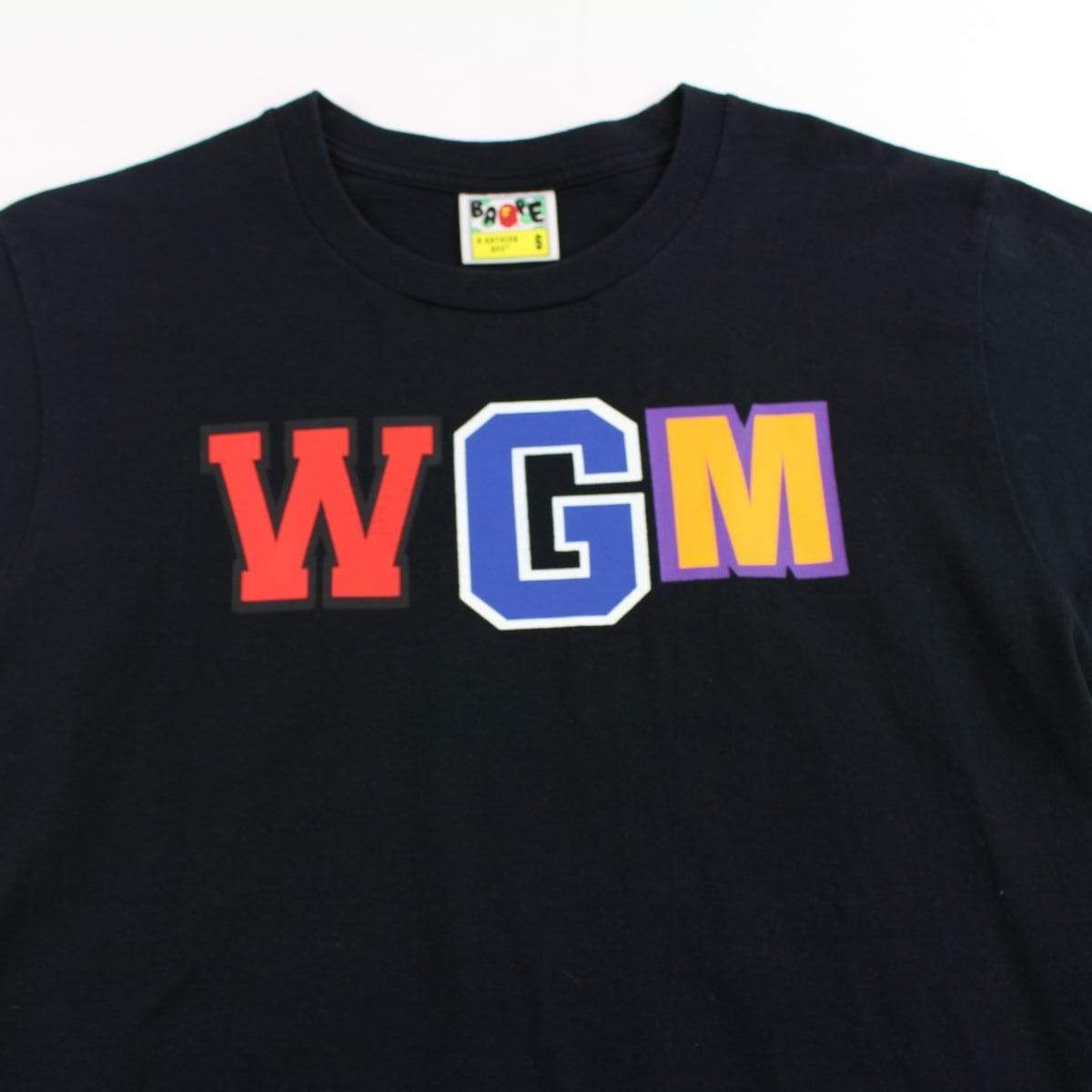 Bape WGM Multi shark face logo tee black - SaruGeneral