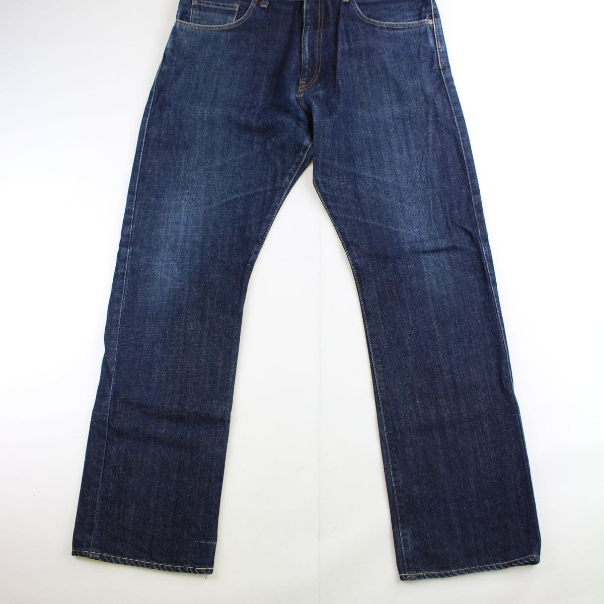 Bape Text Denim Jeans Dark Blue - SaruGeneral