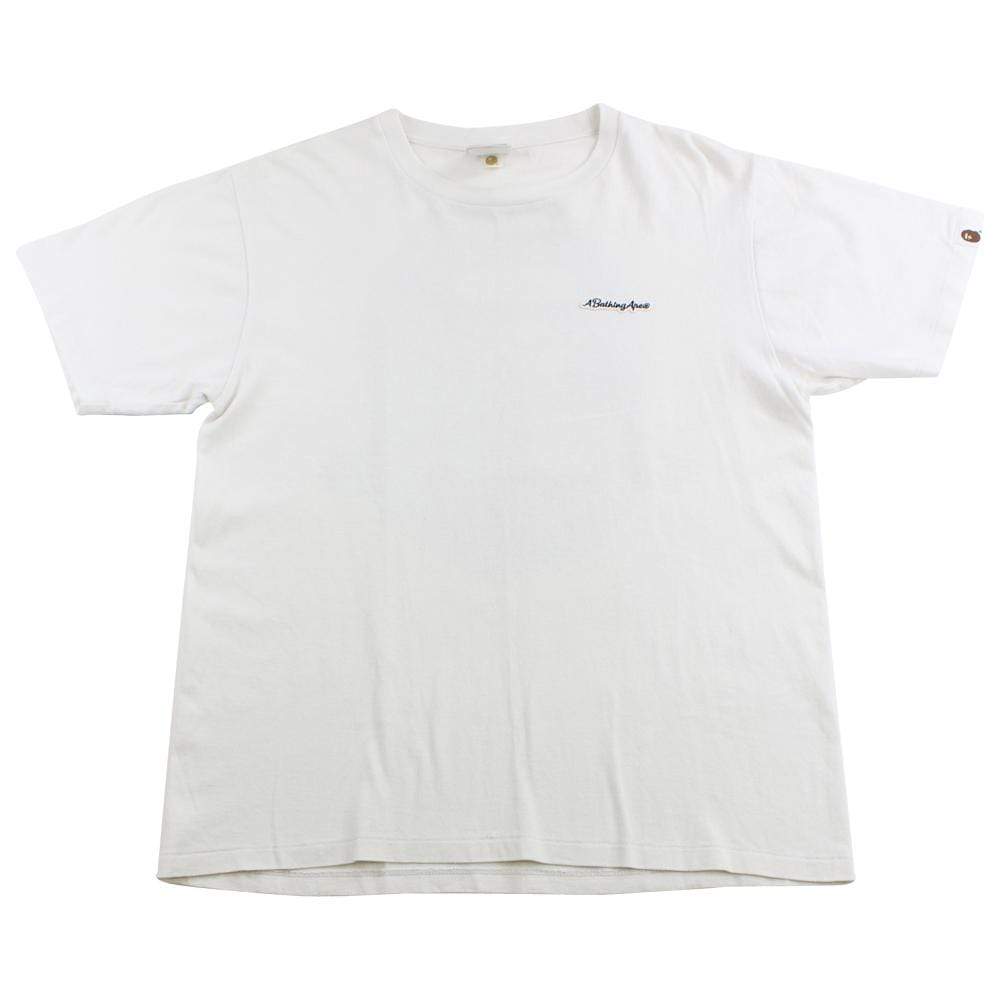 Bape A Bathing Ape Back Print Ape Tee White - SaruGeneral