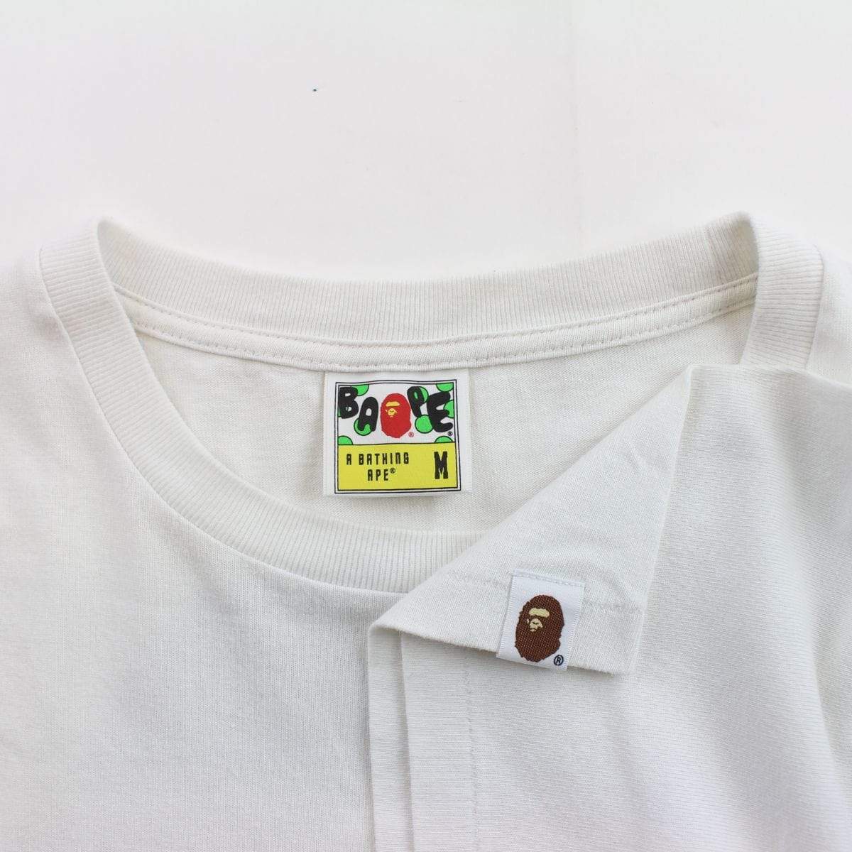Bape A Bathing Ape Back Print Ape Tee White - SaruGeneral