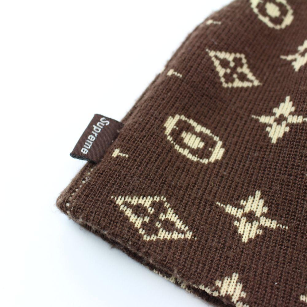 Supreme x LV Beanie Brown - SaruGeneral