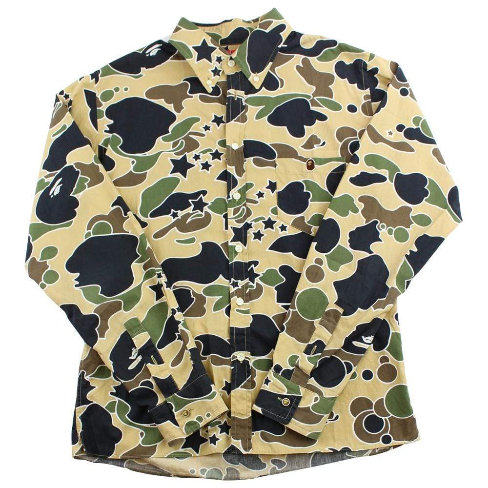 bape 1st yellow camo psyche shirt - SaruGeneral