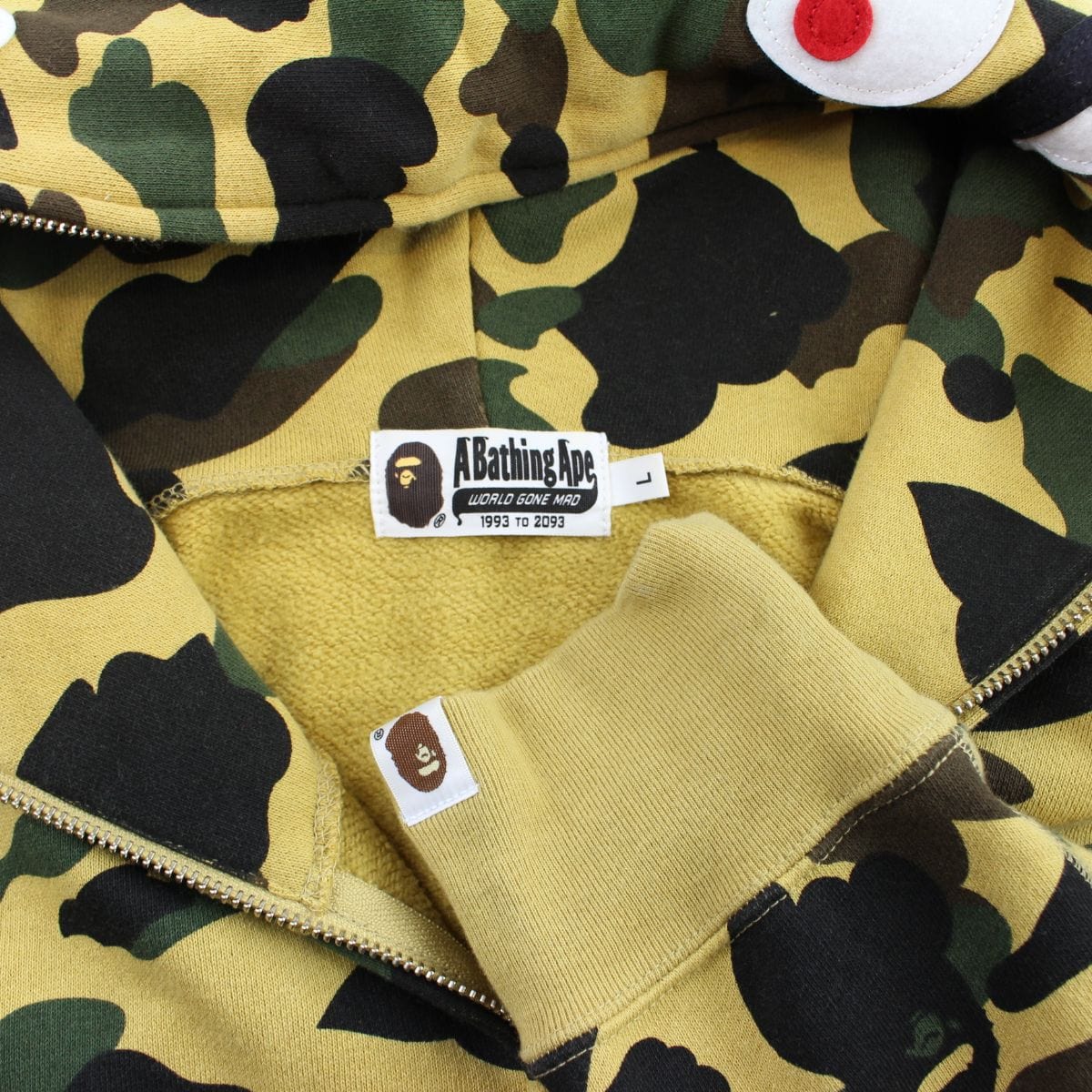Bape 1st yellow shark hoodie - SaruGeneral