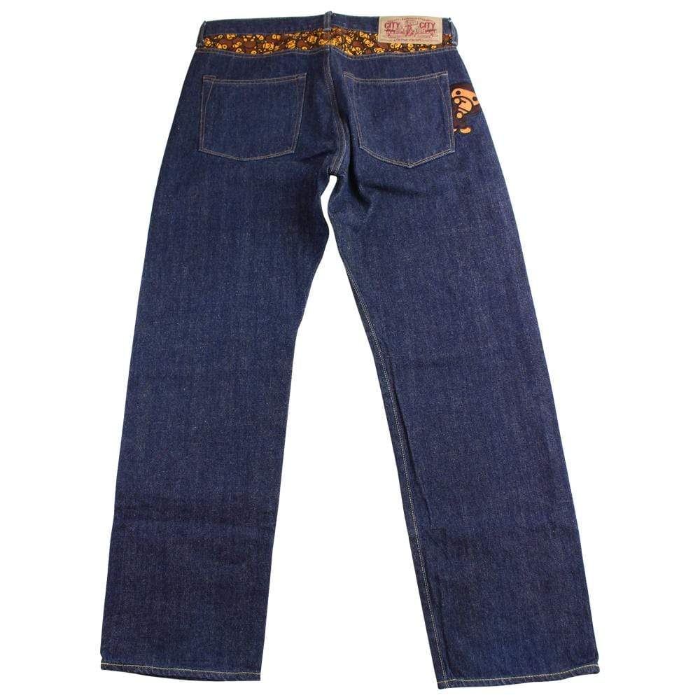 bape milo figure jeans - SaruGeneral