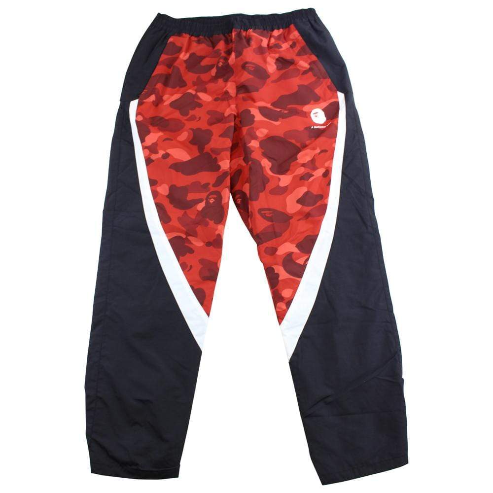 bape red camo black track pants - SaruGeneral