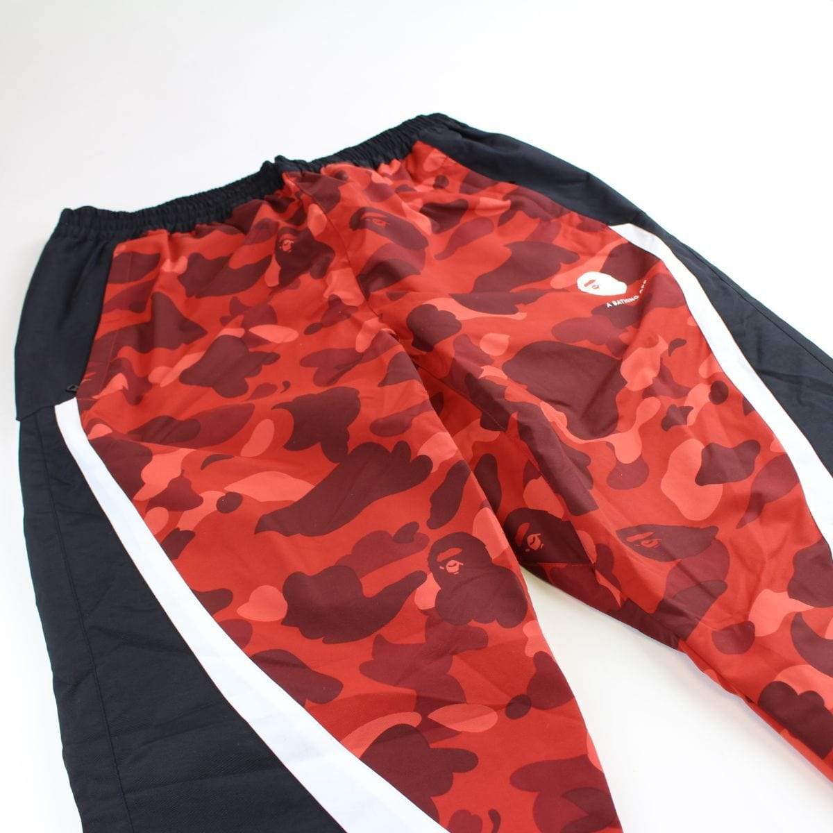 bape red camo black track pants - SaruGeneral
