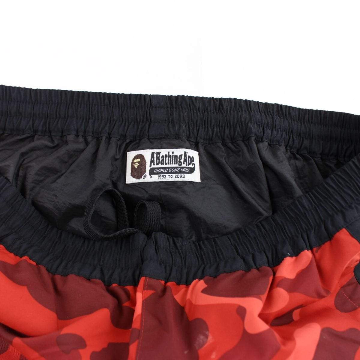 bape red camo black track pants - SaruGeneral