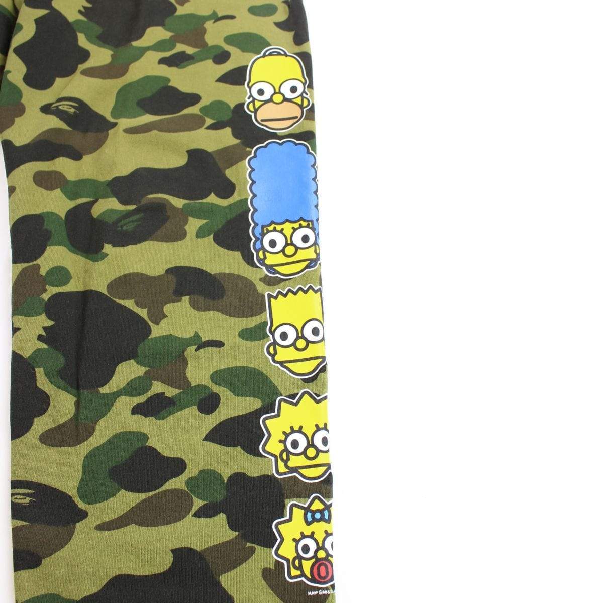 bape x simpsons 1st green camo sweatpants - SaruGeneral