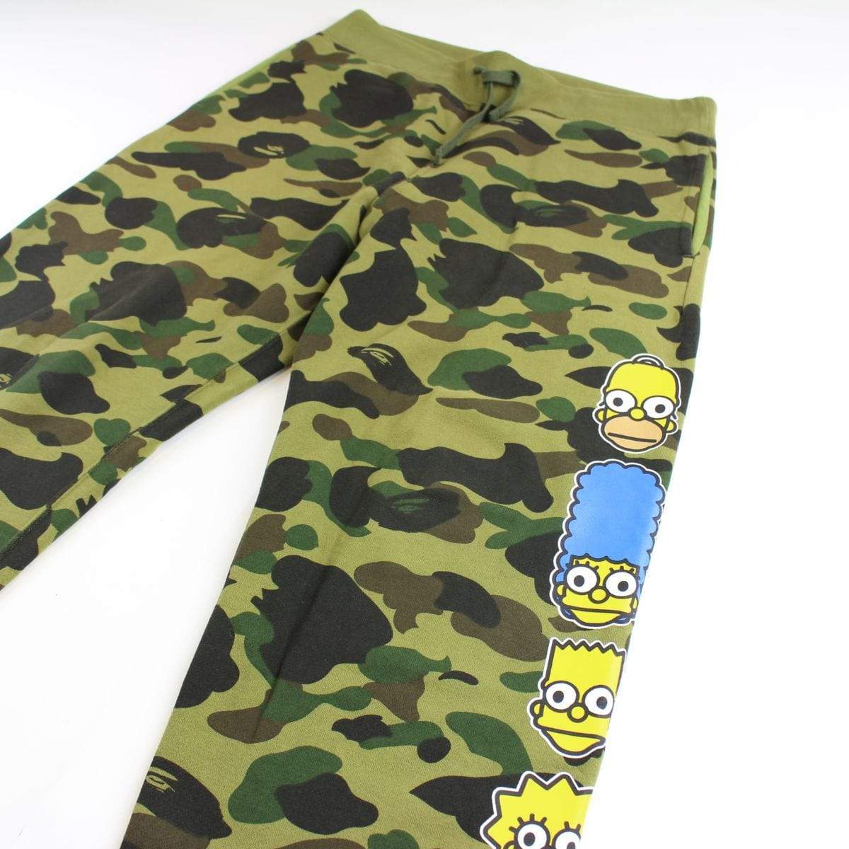 bape x simpsons 1st green camo sweatpants - SaruGeneral