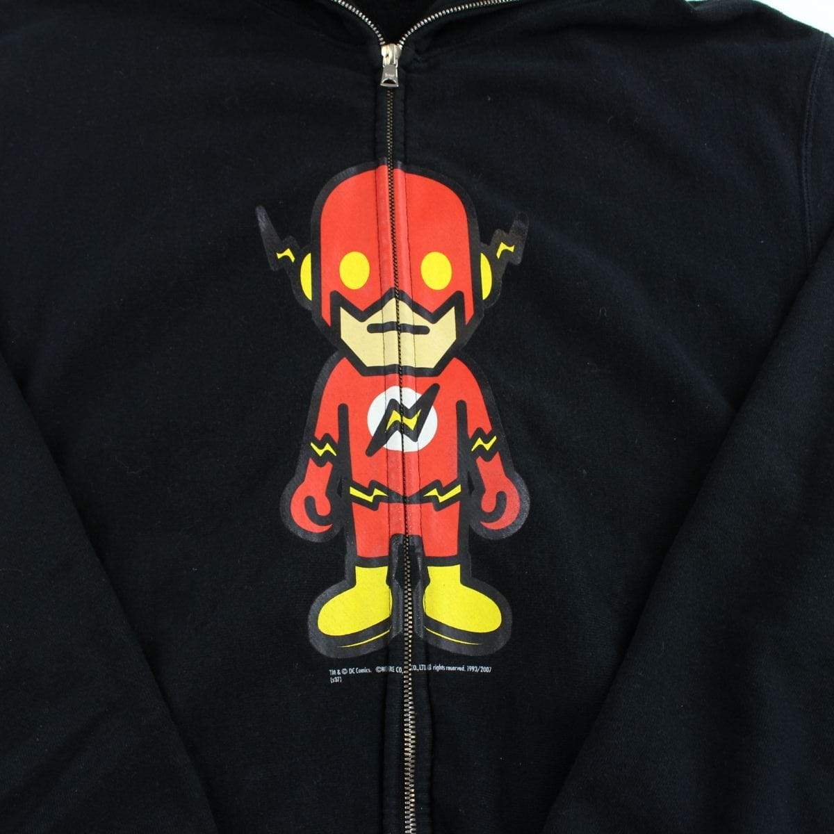 bape x dc comics flash full zip black - SaruGeneral