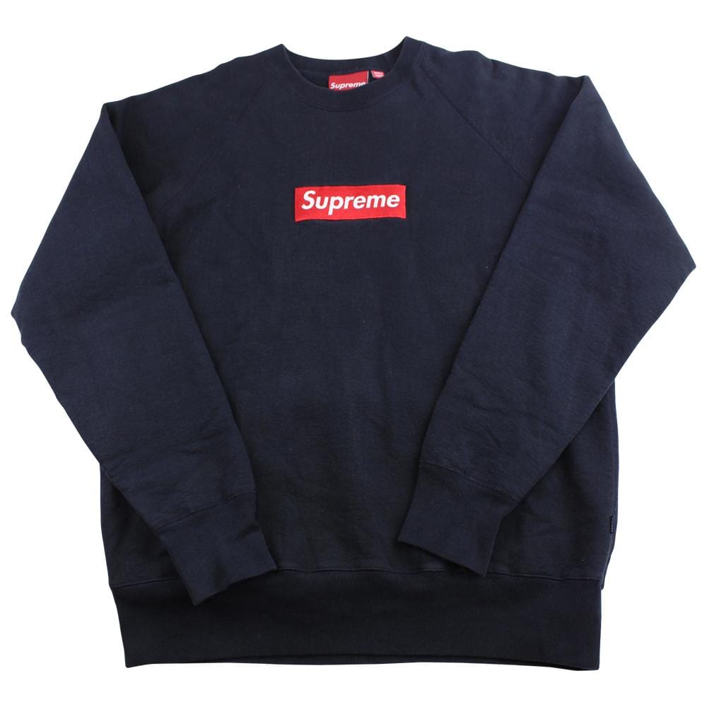 supreme red on black box logo crewneck - SaruGeneral