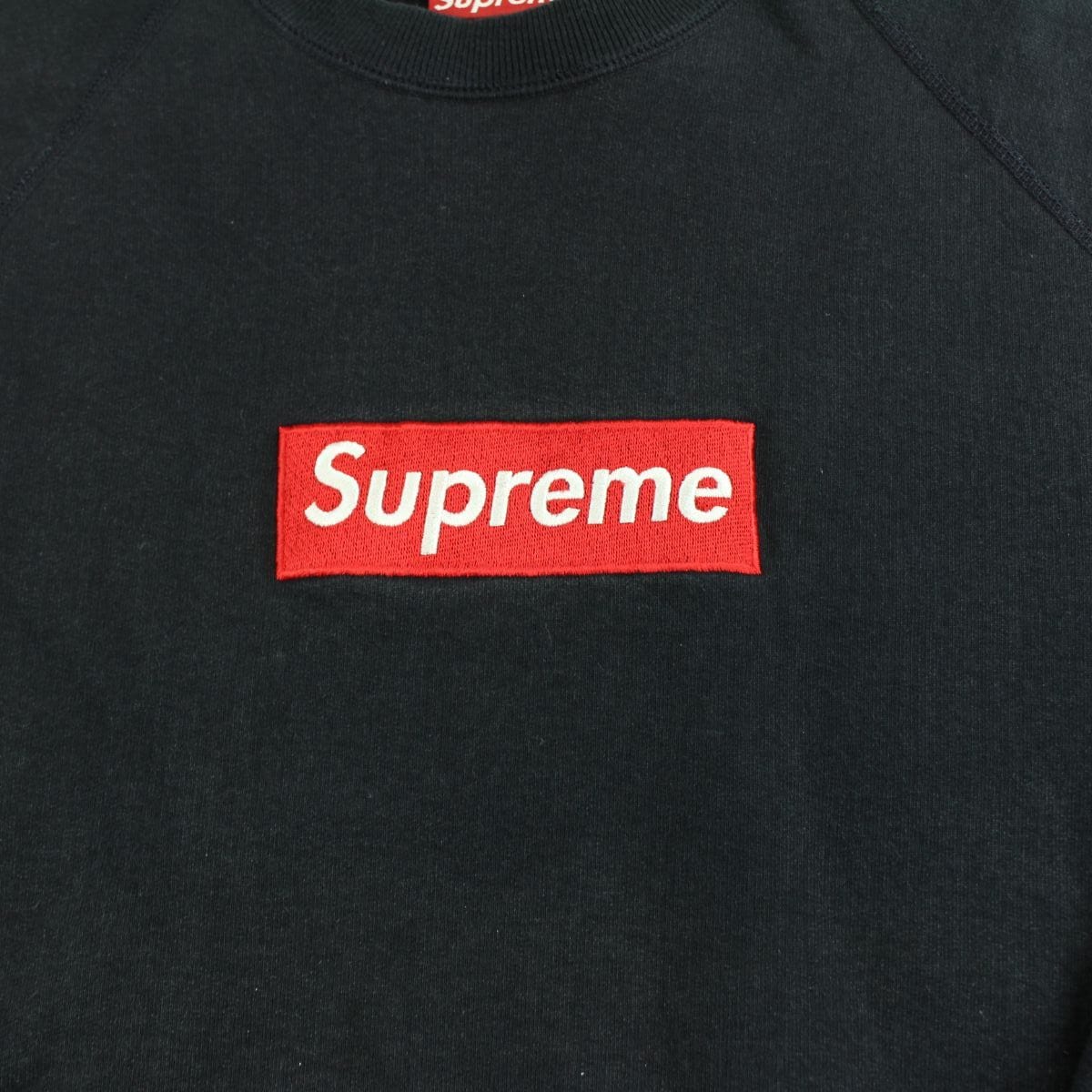 supreme red on black box logo crewneck - SaruGeneral