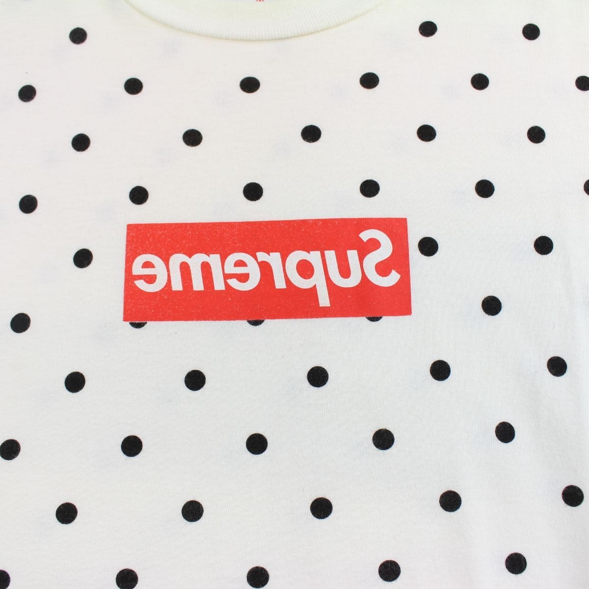 supreme cdg polka box logo tee white - SaruGeneral