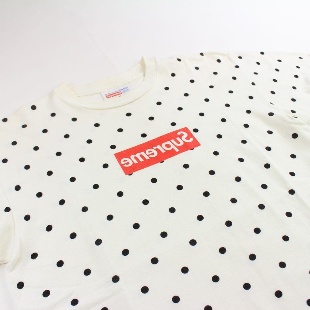 supreme cdg polka box logo tee white - SaruGeneral