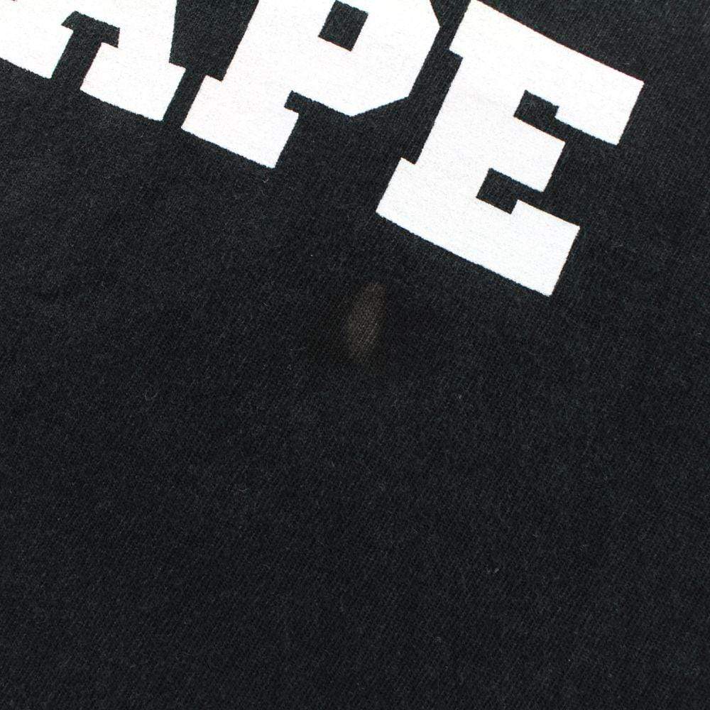 Bape White Red Bapesta College Logo Tee Black - SaruGeneral