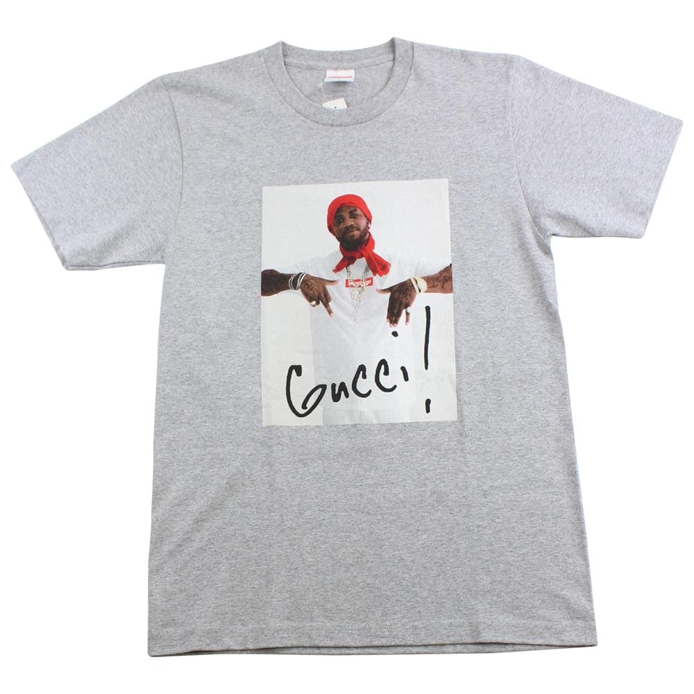 supreme x Gucci mane photo tee grey 2016 - SaruGeneral