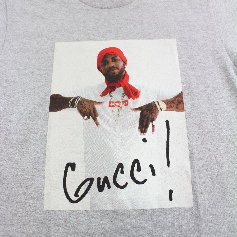 supreme x Gucci mane photo tee grey 2016 - SaruGeneral