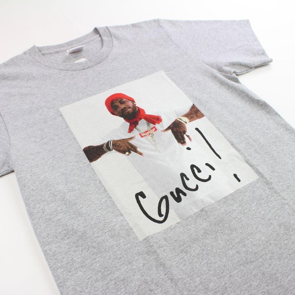 supreme x Gucci mane photo tee grey 2016 - SaruGeneral