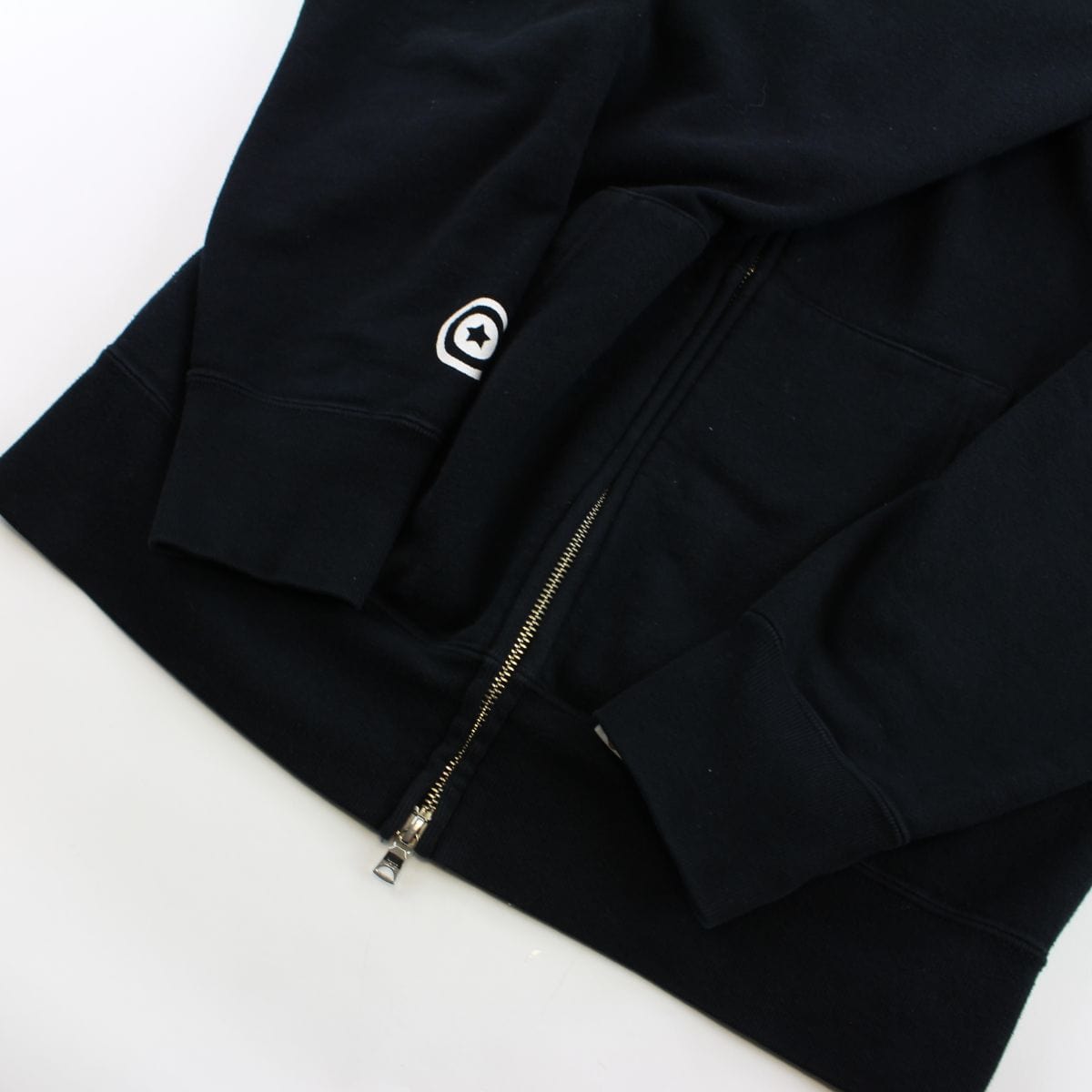 Bape 1st Green Camo Shark Face Hoodie Black - SaruGeneral