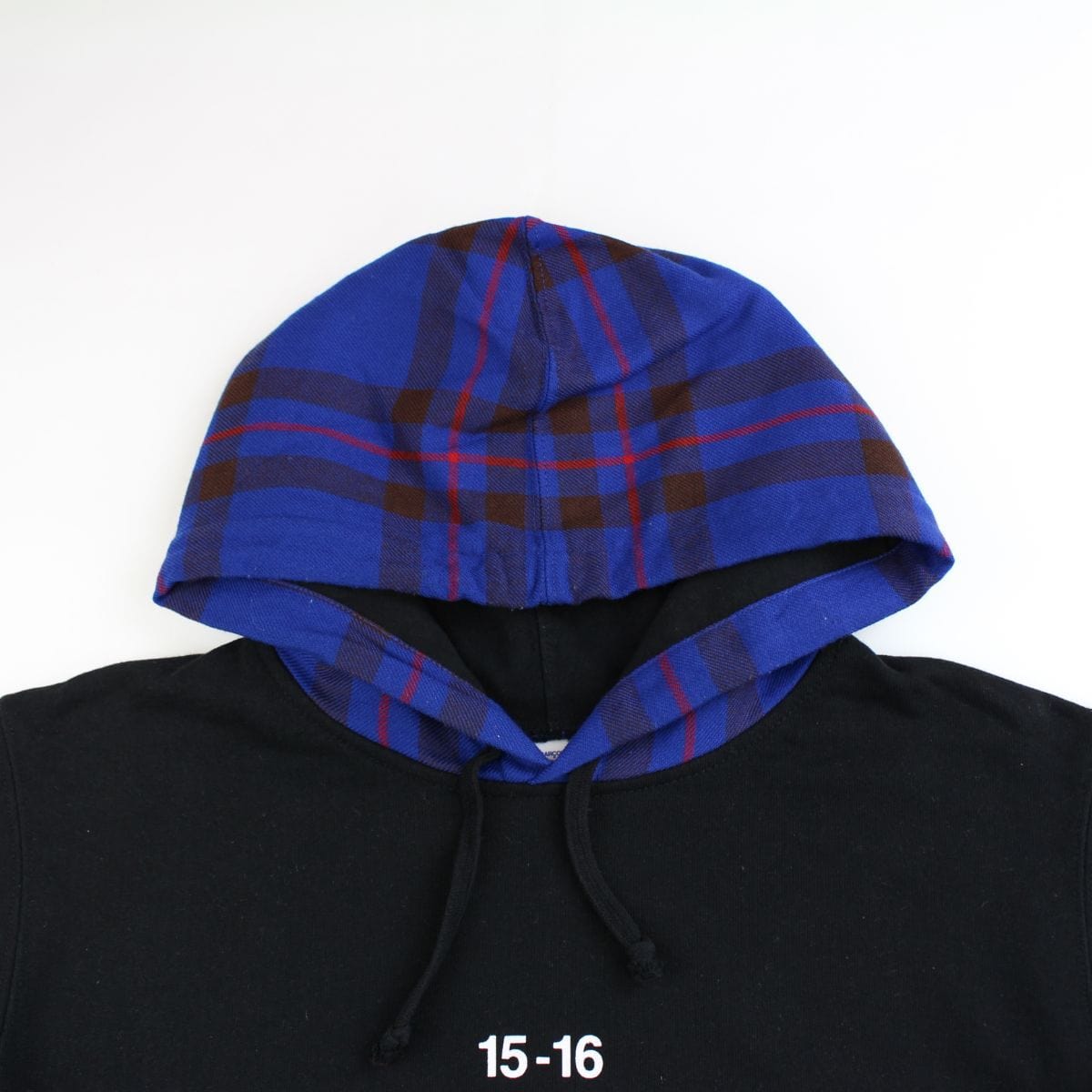 Supreme x CDG Tartan Hoodie Black 2015 - SARUUK