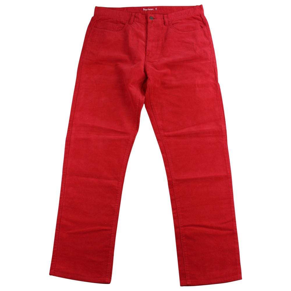 supreme red corduroy pants early 00's - SaruGeneral