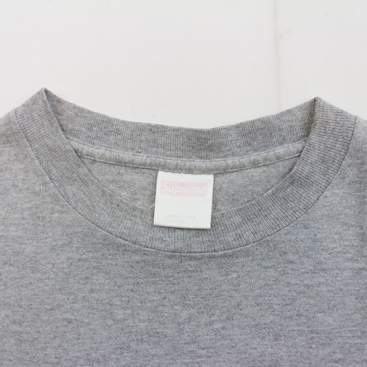 Supreme baby blue on grey Box Logo Tee - SARUUK