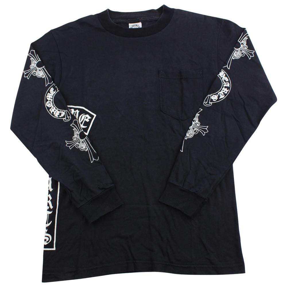 chrome hearts cross arms logo ls black - SaruGeneral
