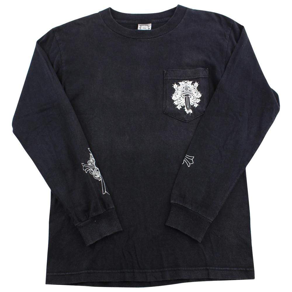 chrome hearts dagger pocket ls black - SaruGeneral