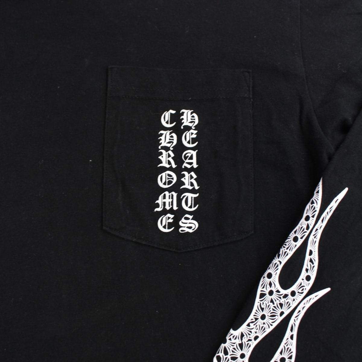 chrome hearts flame sleeves ls black - SaruGeneral