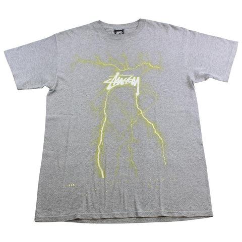 T-shirt Stussy Lightening gris