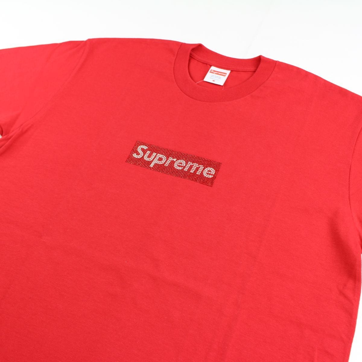 Supreme Swarovski Box Logo Tee Red - SARUUK