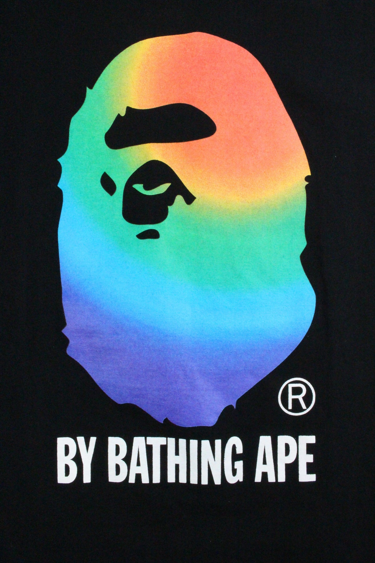 Bape Heatmap Big Ape Logo Tee Black - SaruGeneral