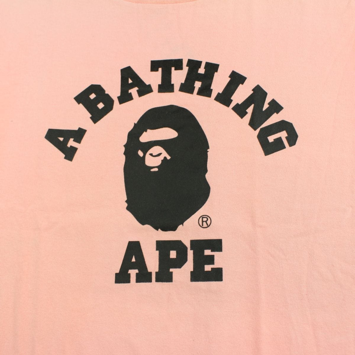 Bape Black College Logo Tee Pink - SARUUK