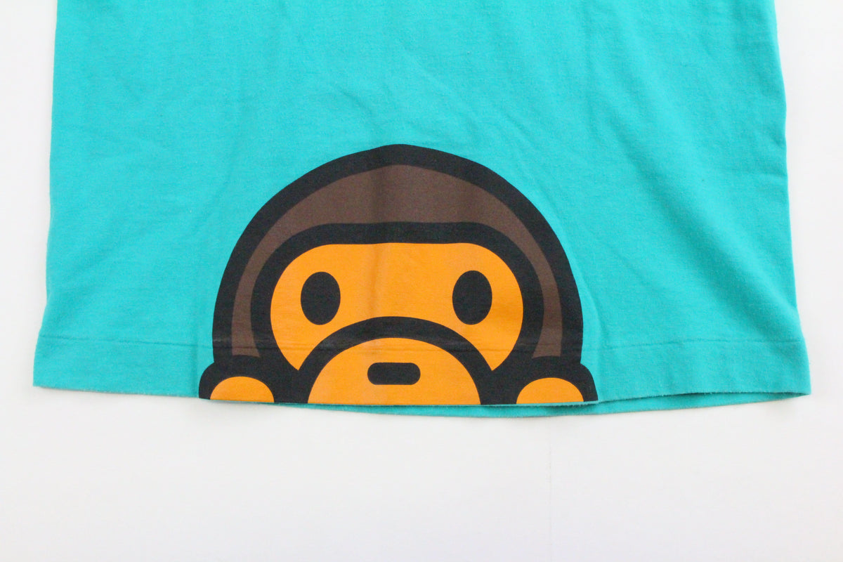 Bape Baby Milo Peeping Tee Teal - SaruGeneral