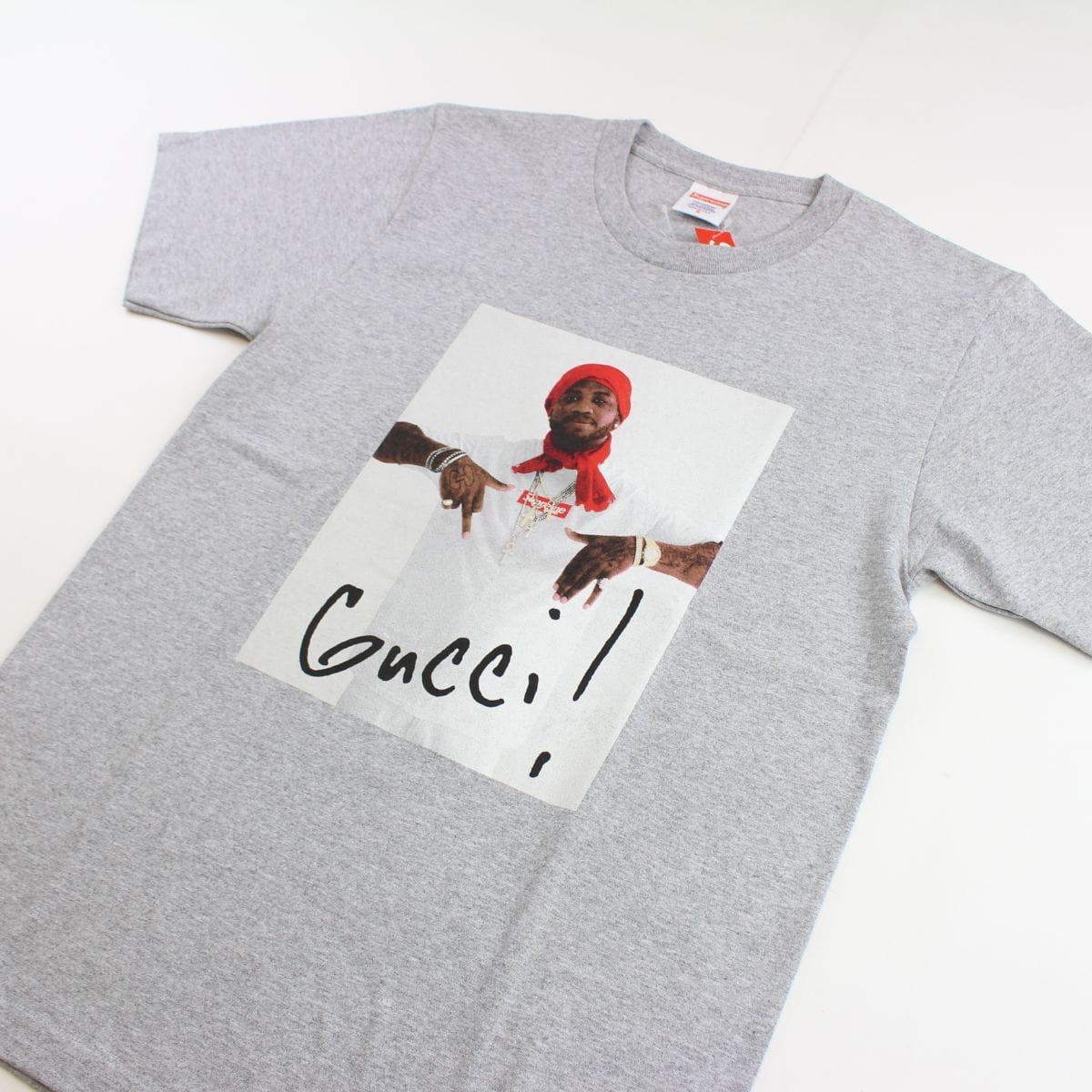 Supreme Gucci Mane Photo Tee Grey - SARUUK