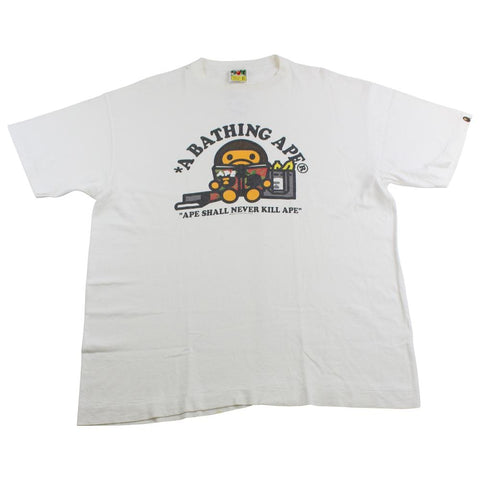 T-shirt Bape Baby Milo Magazine blanc