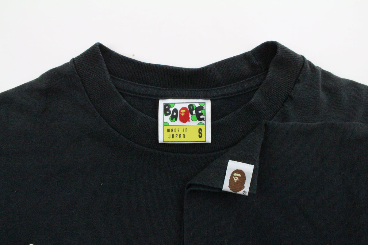 Bape Ape Head Wing Logo Tee Black - SaruGeneral