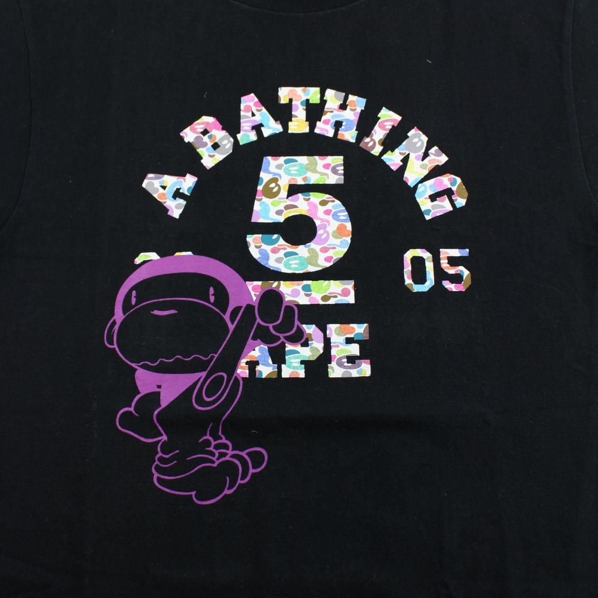 Bape Baby Milo 2005 Multi Camo Tee Black - SARUUK