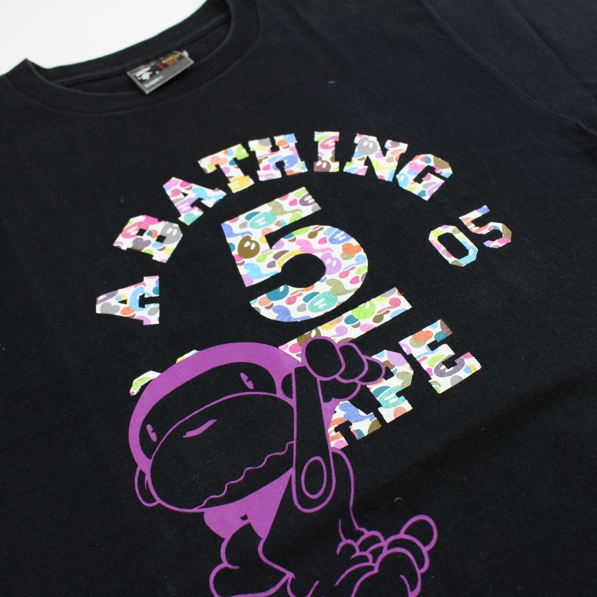 Bape Baby Milo 2005 Multi Camo Tee Black - SARUUK
