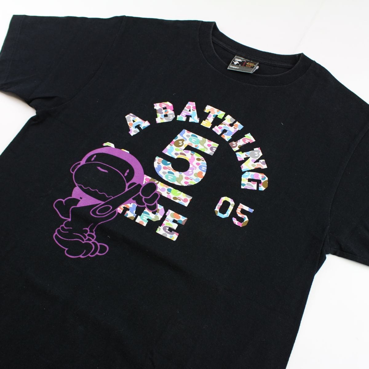 Bape Baby Milo 2005 Multi Camo Tee Black - SARUUK