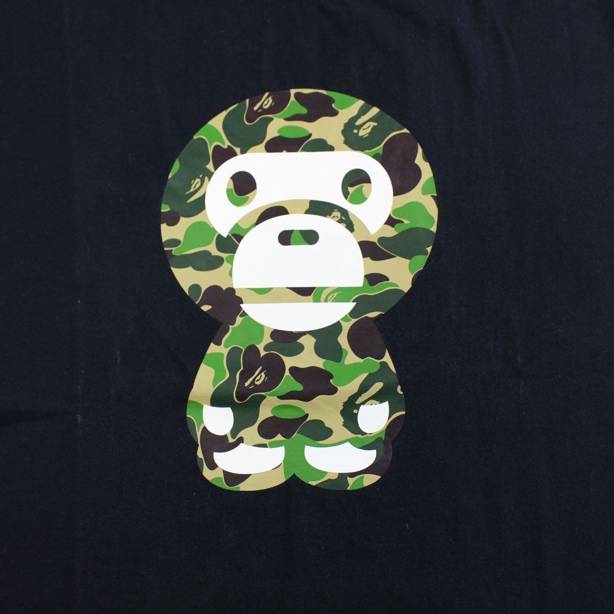 Bape Baby Milo Green Camo Figure Tee Black - SARUUK