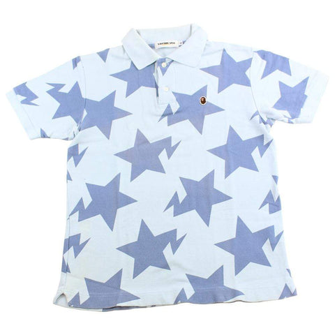 polo bape bapesta bleu