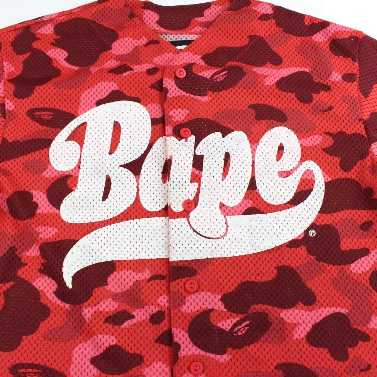 bape red camo mesh jersey - SaruGeneral