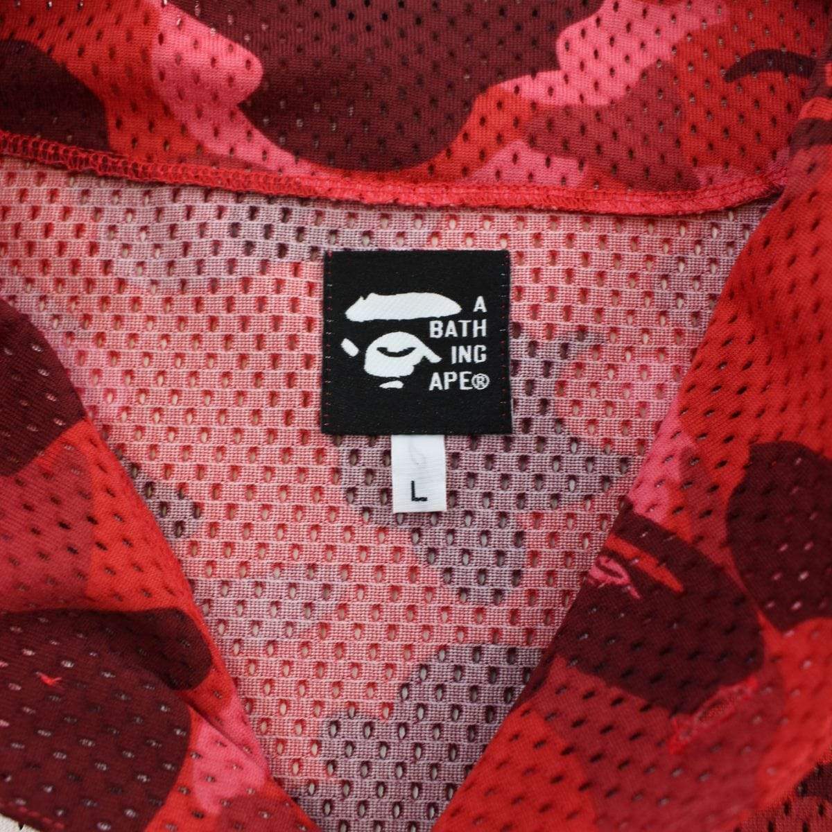 bape red camo mesh jersey - SaruGeneral