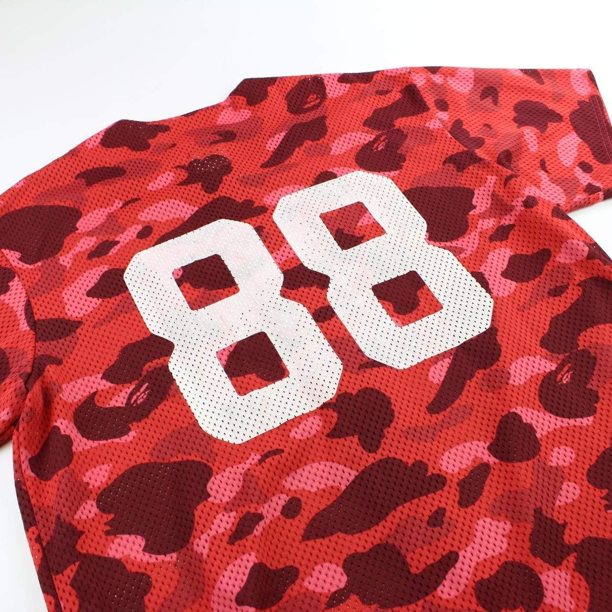 bape red camo mesh jersey - SaruGeneral