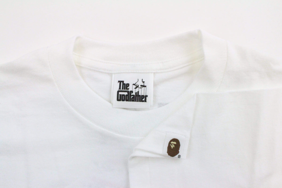 Bape x The Godfather Green Camo Logo Tee White - SaruGeneral
