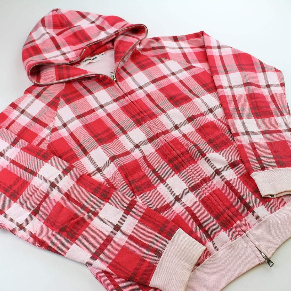 bape red plaid full zip - SaruGeneral