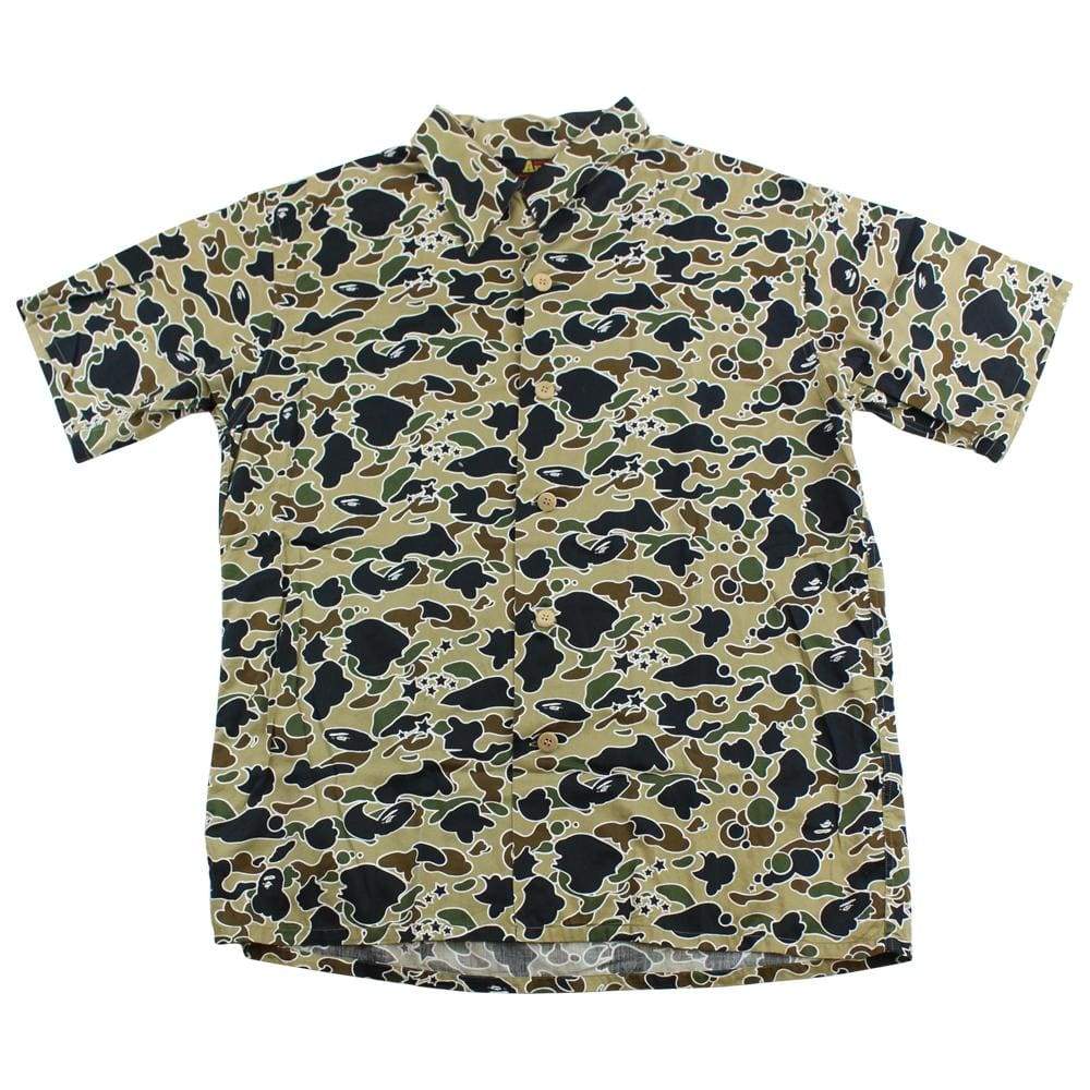 bape green psyche camo ss shirt - SaruGeneral