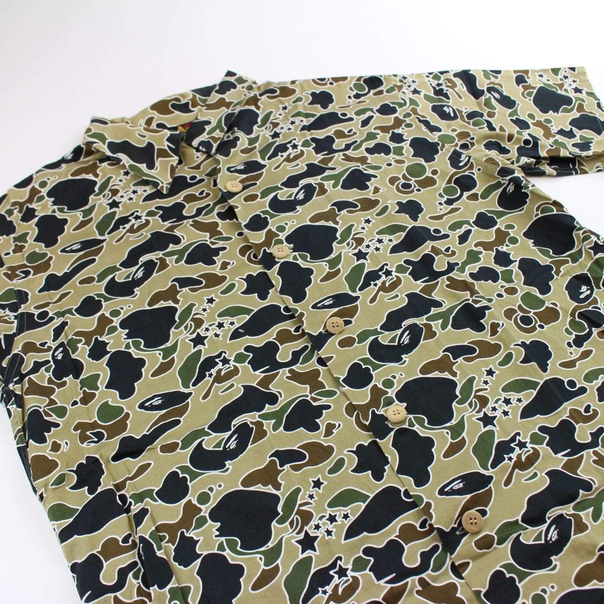 bape green psyche camo ss shirt - SaruGeneral