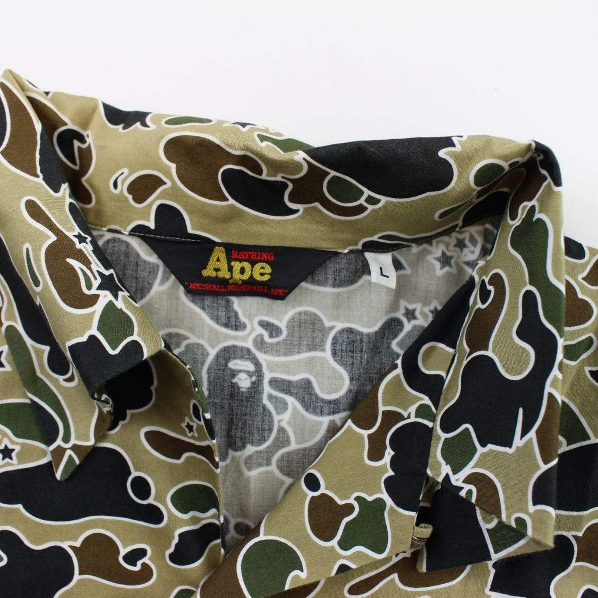 bape green psyche camo ss shirt - SaruGeneral
